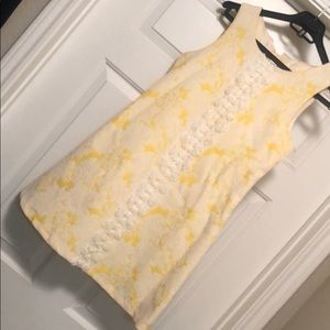 Beautiful jr dress yellow with white